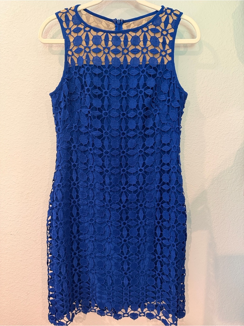 Ralph Lauren Cobalt Blue Crochet Lace Mini Dress